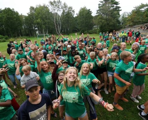 Barn siste dag på Hudøy